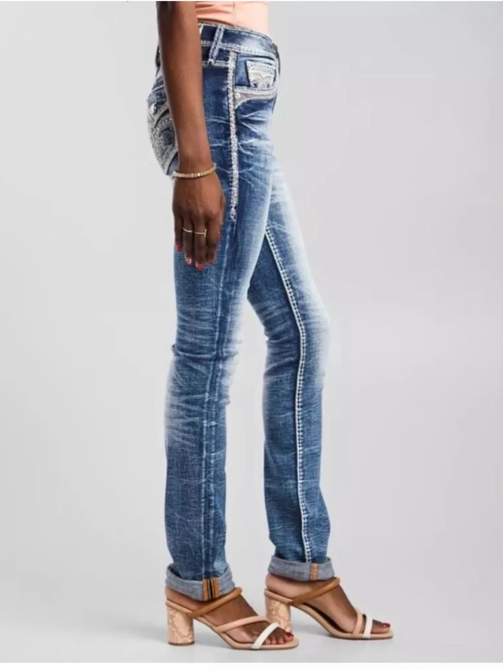 Rock Revival Crimson mid-rise jeans straight Size 29
